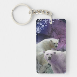 Indianapolis Zoo Polar Bear Snowflakes Key Ring