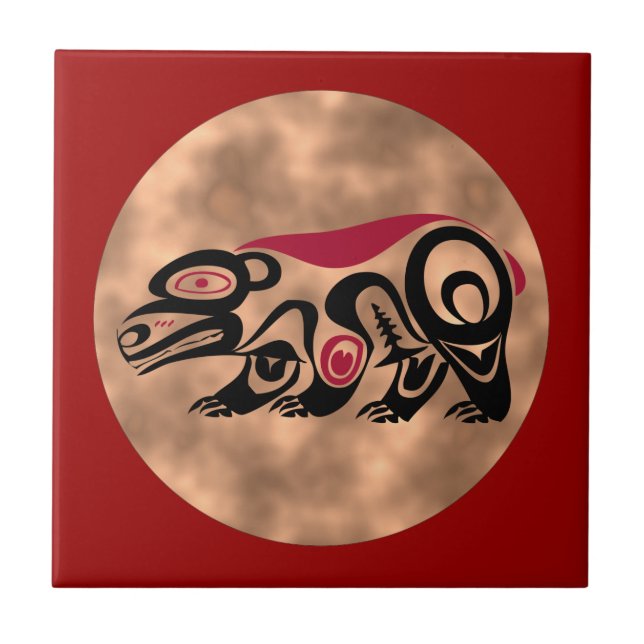 Indianer Schild Native American shield Tile (Front)