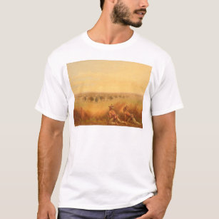 Indians Creeping up on a Herd of Buffalo (1907A) T-Shirt