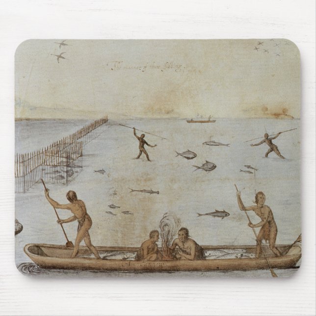 Indians Fishing Mouse Mat (Front)
