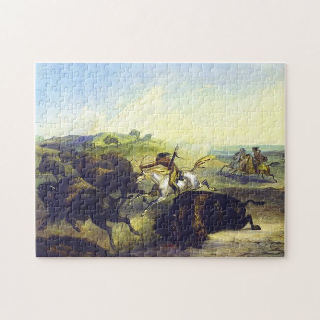 Indians Hunting the Bison Karl Bodmer 1839 Jigsaw Puzzle (Horizontal)