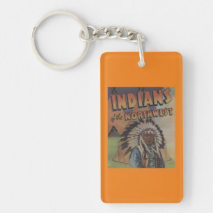Indians of the Northwest - Indian Chief & Teepee Key Ring