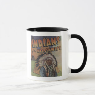 Indians of the Northwest - Indian Chief & Teepee Mug