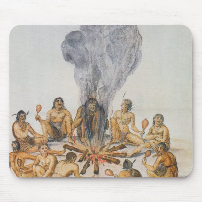 Indians round a Fire Mouse Mat (Front)