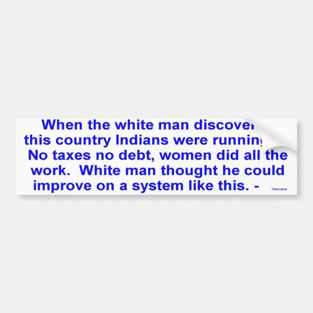 indians running bumper sticker (Front)