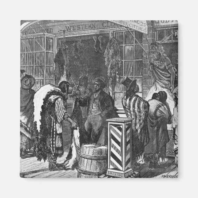 Indians Trading at a Frontier Town Magnet (Front)