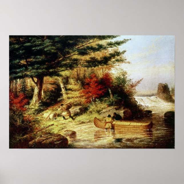 Indians transport furs through Canadian Poster (Front)