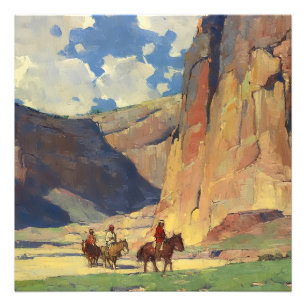 “IndiansThrough Canyon de Chelly” by Edgar Payne Photo Print