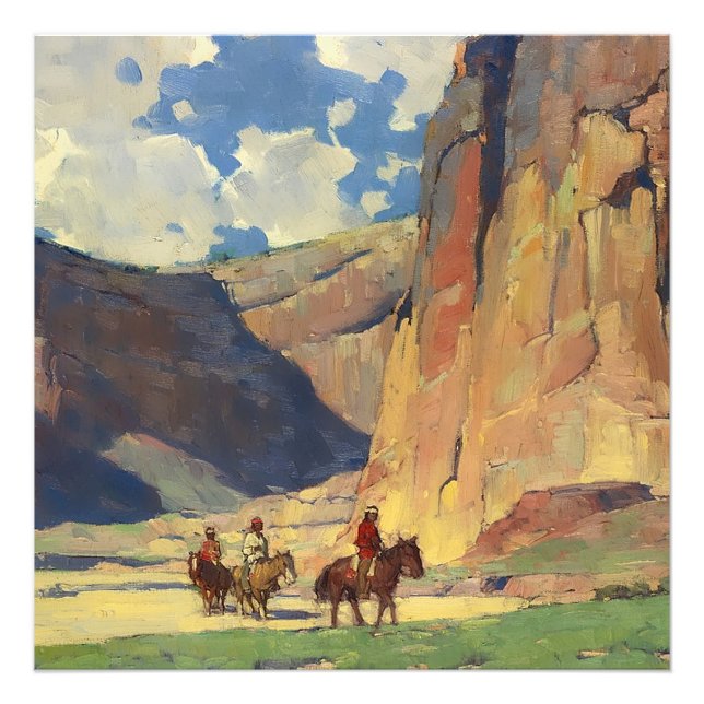 “IndiansThrough Canyon de Chelly” by Edgar Payne Photo Print (Front)