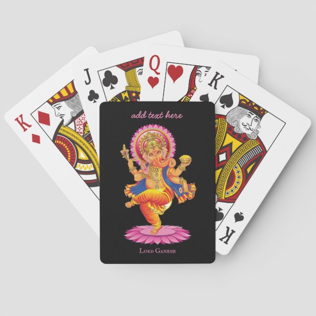 India's Lord Ganesh Playing Cards (Back)