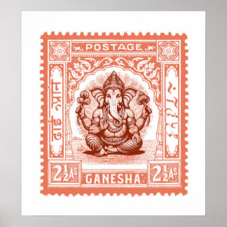 India's Stamp Design, Ganesha Poster