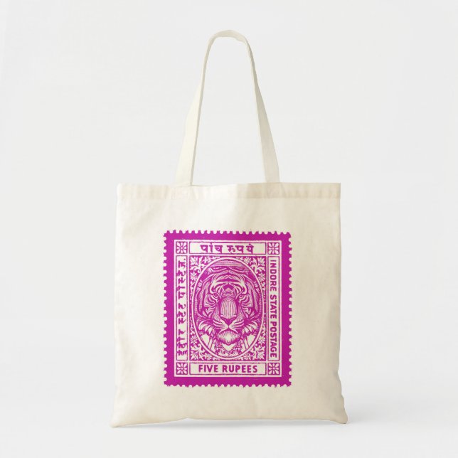 India's Stamp Design, Sher Tiger Tote Bag (Front)
