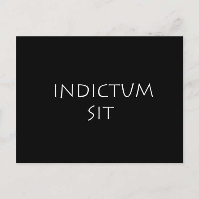 Indictum sit postcard (Front)