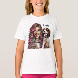 🐶 Indie & Best Friend – Personalized Kids’ T-Shirt