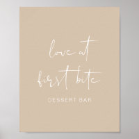 INDIE Bohemian Earth Toned Beige Dessert Bar  