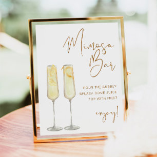 INDIE Bohemian Terracotta Bridal Mimosa Bar Sign