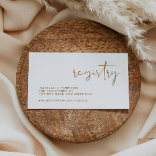 INDIE Bohemian Terracotta Rust Wedding Registry Enclosure Card