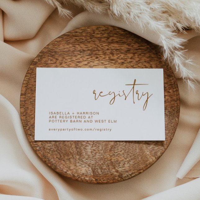 INDIE Bohemian Terracotta Rust Wedding Registry Enclosure Card (Creator Uploaded)