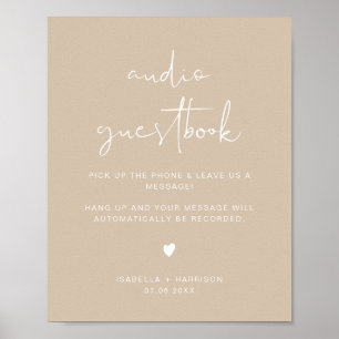 INDIE Boho Audio Guestbook Wedding Sign 