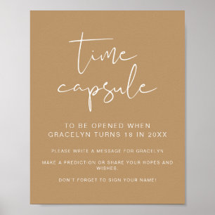 INDIE Boho Baby Shower Time Capsule Sign