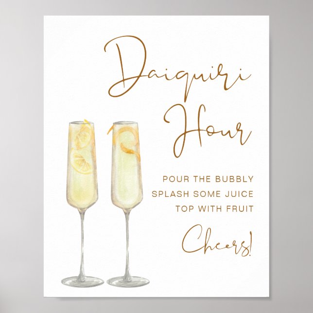 INDIE Boho Burnt Orange Bridal Daiquiri Hour  Poster (Front)