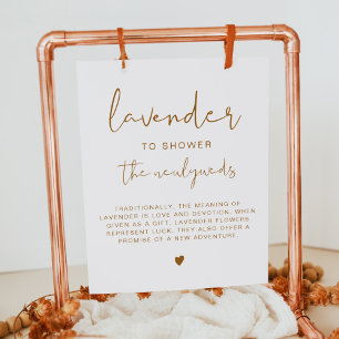 INDIE Boho Burnt Orange Lavender Toss Wedding Sign