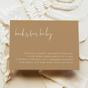 INDIE Boho Earth Toned Beige Books For Baby Card