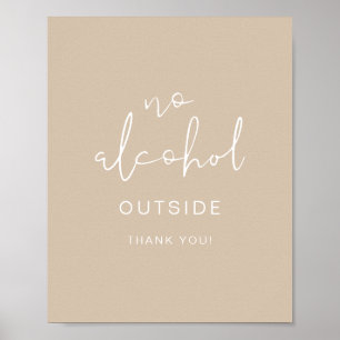 INDIE Boho Earth Toned Beige No Alcohol Outside Poster