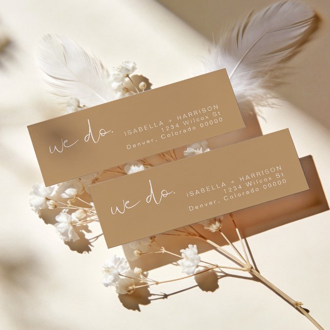 INDIE Boho Earth Toned Wedding Return Label (Creator Uploaded)