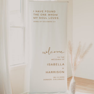 INDIE Boho Rust Wedding Welcome Retractable Banner