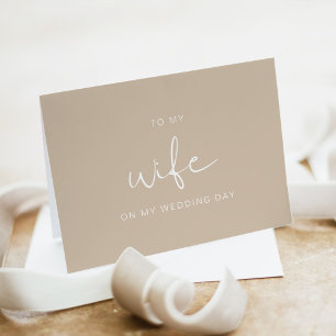 INDIE Boho To My Wife On My Wedding Day Card
