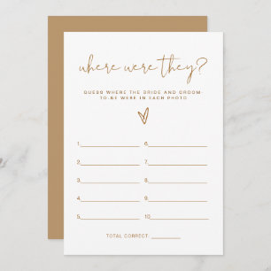 INDIE Boho Where Were They Bridal Shower Game  Invitation