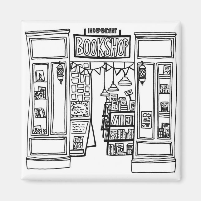 Indie Bookshop Fridge Magnet (Front)