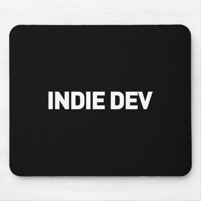 Indie Dev - Video Game Developer Indie Game Develo Mouse Mat (Front)