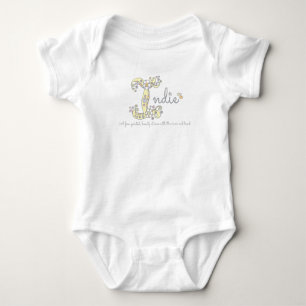 Indie girls I name meaning monogram t-shirt Baby Bodysuit