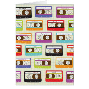 Indie Mixtapes Retro 80s Cassette Tape Pattern