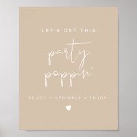 INDIE Modern Boho Popcorn Bar Wedding Sign
