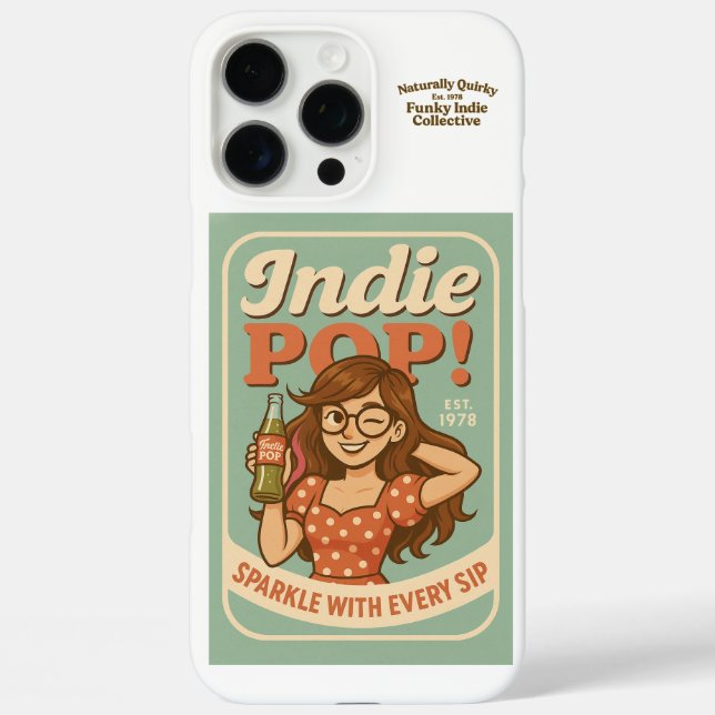 Indie Pop iPhone Case – Retro Soda Label (Back)