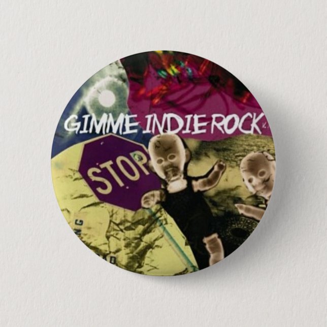 Indie Rock 6 Cm Round Badge (Front)