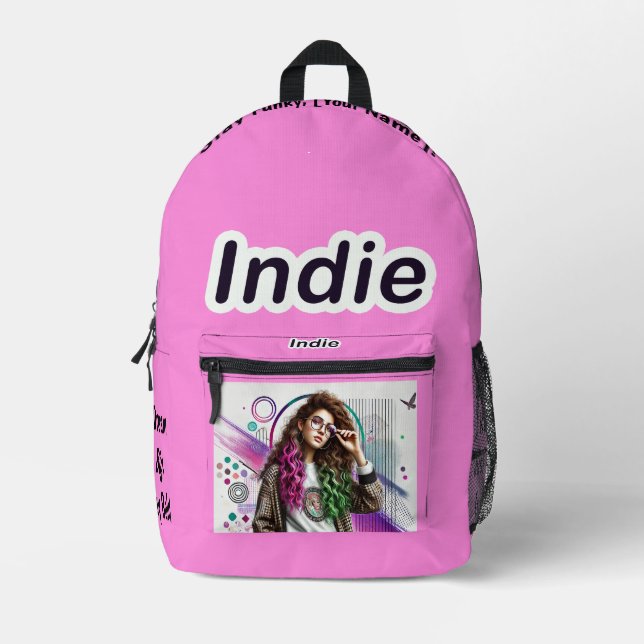 🎒 Indie’s Bold & Funky Backpack (Front)