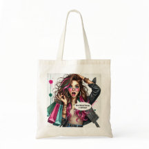 🛍 Indie’s Shopping Spree – Personalized Tote Bag