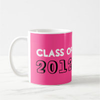 Indie style drawn on pink graduation class year