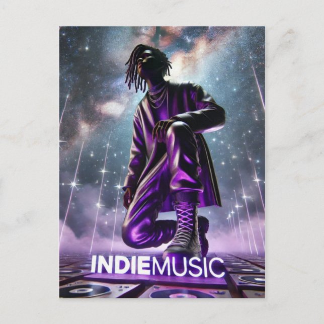 indieMusic Purple-1 Postcard (Front)