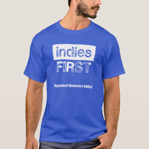 Indies First - blue t-shirt, mens T-Shirt