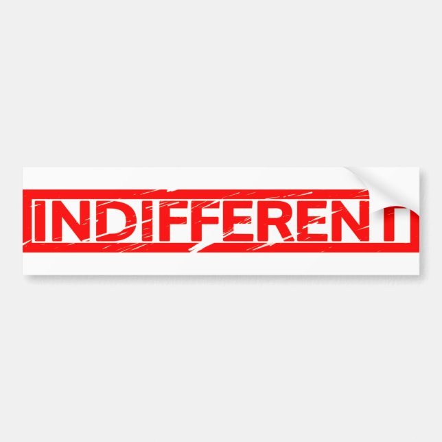 Indifferent Stamp Bumper Sticker (Front)