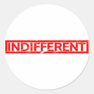 Indifferent Stamp Classic Round Sticker
