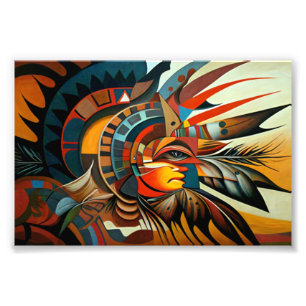 Indigenous Abstract Art, Native American Art Photo Print