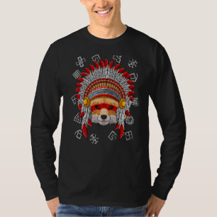 Indigenous Fox Native American Indian Headdress 1 T-Shirt