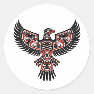 Indigenous Haida People Of The Pacific Northwest Classic Round Sticker