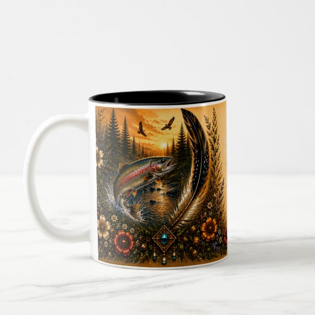 Indigenous Heritage Fish Two-Tone Mug (Left)